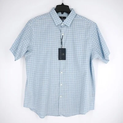 Camisa de manga corta Hart Schaffner Marx para hombre XL azul blanco a cuadros nueva con etiquetas $89,50 Foto 1 de 4