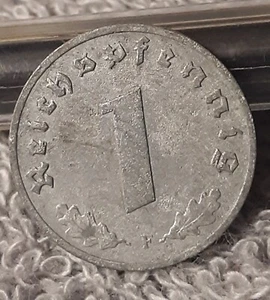 1943 WW2 1 Reichspfennig~ Germany, Heavily Circulated , See Photos!! - Picture 1 of 22