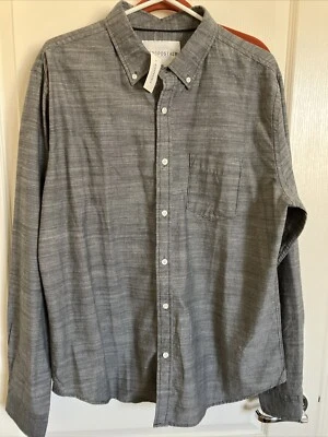 AéRopostale 男式纽扣领衬衫长袖正装衬衫,尺寸 L... — 第 1/3 张图片
