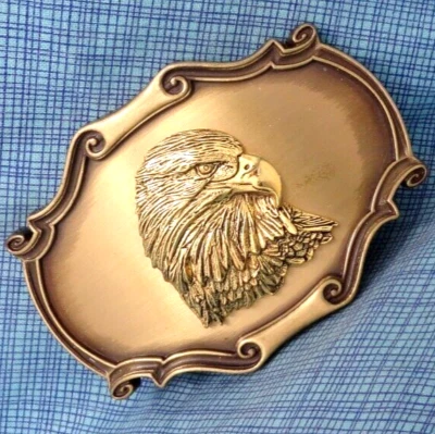 Cinturón Cabeza de Águila Hebilla Patriota Motociclista Vaquero De Colección Años 70 Raintree EE. UU. .TAZ390 Foto 1 de 4