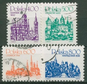 Polen 1981 Freimarken Stadtansichten Danzig Krakau Warschau 2752/55 gestempelt - Bild 1 von 1