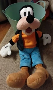 Disney Parks Goofy Plush Toy Large 20” Stuffed Animal Orange Sweater - Picture 1 of 7