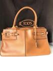 Tod's Tote bag Hand bag Color Brown Calfskin Leather Charm Women Used JPN