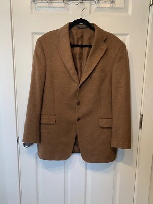 Arnold Brant Colombo Men's Brown Cashmere Mink Three Button Sport Jacket 42R - Image 1 of 4