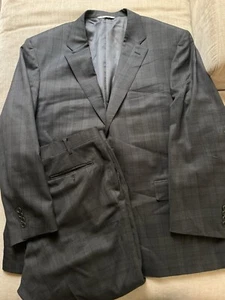 Canali Made in Italy Subtle Prince of Wales Wool Suit in Dark Gray Sz 48 R $1995 - Picture 1 of 16