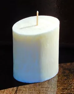 White Ivory CITRONELLA & LIME COOLER Essential Oil Scented Chunky OVAL CANDLE - Picture 1 of 24