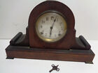 Nice Sessions Bell & Gong Tambour Mantle Clock & Key For Repair /Parts FREE SHIP