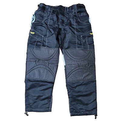 Antiga Calça Masculina JT Paintball Team 44 Preta Branca Ventilada Acolchoada Zíper Snap Nova Sem etiquetas - Imagem 1 de 4