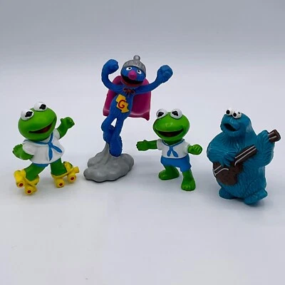Lote de estatuillas de juguete de colección Sesame Street Muppets Kermit Cookie Monster Grover Cake Foto 1 de 4