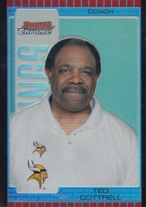 2005 Bowman Chrome Blue Refractors Football Card #110 Ted Cottrell CO /250