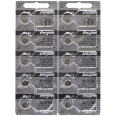 10 ENERGIZER 392 384 192 SR41SW LR41 AG3 V384 V392 D384 D392 Watch Batteries - Image 1 of 3