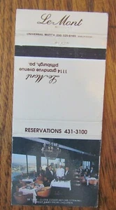 MATCHBOOK: RESTAURANTE LE MONT (PITTSBURGH, PENNSYLVANIA) -F17 - Imagen 1 de 2