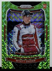 Tarjeta de novato verde reactiva Panini Prizm Racing #14 2021 Myatt Snider - Imagen 1 de 2