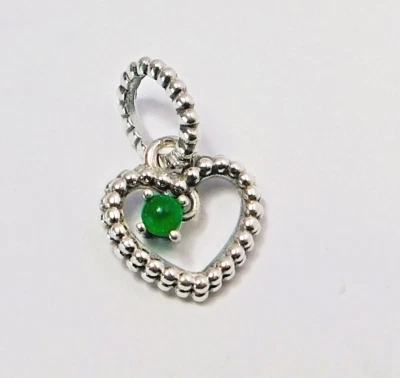 Auténtico Dije Pandora, Agosto Primavera Verde Cuentas Corazón Cuelga #798854C10 Foto 1 de 2