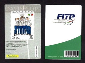 Italia 2024 - Coppa Davis - tessera filatelica - Sinner, Musetti, Sonego, ..... - Imagen 1 de 1