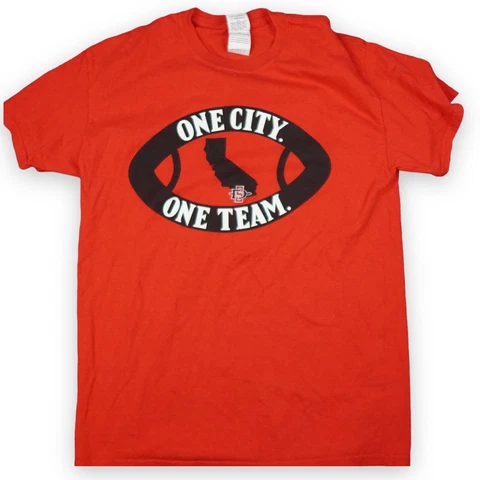 San Diego State Shirt Adult Medium Red Aztec Football Prints One city One Team * Cover