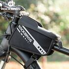 ROCKBROS Cycling Bike Front Bag Double Zipper Touch Screen Reflective Phone Bag