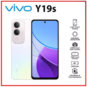 (Unlocked) VIVO Y19s 8GB+256GB SILVER Dual SIM Octa Core Android Cell Phone - Picture 1 of 5