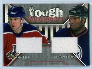  2001-02 BAP Update Tough Customers #TC29 Georges Laraque / Paul Laus JERSEY