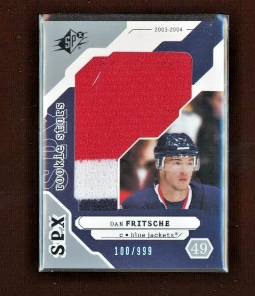 2003-04 SPx Jersey #191 Dan Fritsche RC 100/999    *S6664 - Image 1 of 1