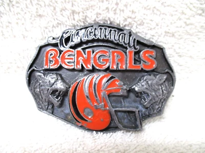 1987 SISKIYOU BUCKLE Co. CINCINNATI BENGALS MEN'S BELT BUCKLE - Image 1 of 3