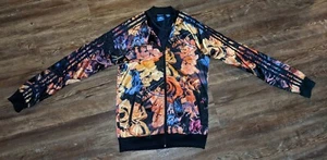Adidas Original girls rose floral print track jacket size Large - Picture 1 of 5