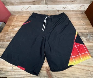 Joe Boxer Herren (XL) Schwarz Neon Mehrfarbig Badeanzug Taschen Wasserhose Shorts - Bild 1 von 11