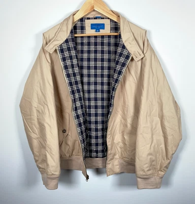 Chaqueta Towncraft con Cremallera para Hombre 2XL Beige Forro a Cuadros Aislada Años 90 Preppy Foto 1 de 4