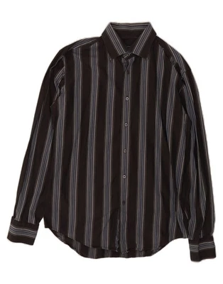 ZARA Mens Shirt Large Black Striped Cotton AD20 - Image 1 of 3