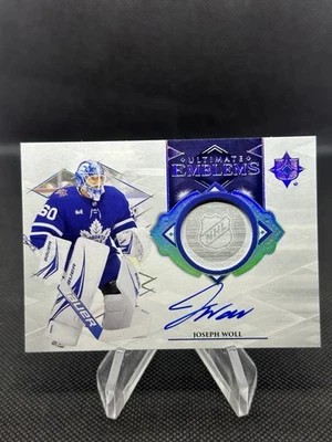 2023-24 Ultimate Collection Hockey Joseph Woll Ultimate Emblems Auto  - Image 1 of 2