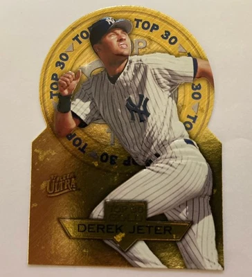 Fleer Ultra 1997 - Top 30 Derek Jeter #9 troquelado en oro Foto 1 de 3