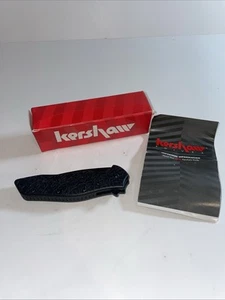 Kershaw Kuro Tanto Assisted Opening Knife (3.125" Black Serrated) 1835TBLKST WM - Picture 1 of 10