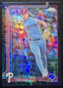 2025 Topps Chrome Logofractor Alec Bohm Black /10 Philadelphia Phillies - Picture 1 of 2
