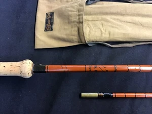 Vintage B. James Richard Walker 10ft 2" Split Cane Friedfischrute Green Whip - Bild 1 von 9