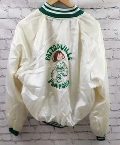 Vintage 1970's Pattonville Pom Pon's Youth LARGE Cheerleader Satin Jacket - Picture 1 of 6