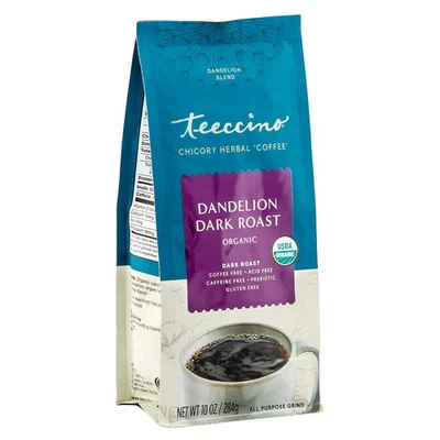 Café herbal tostado oscuro diente de león - 10 oz - alternativa de café sin cafeína... Foto 1 de 4