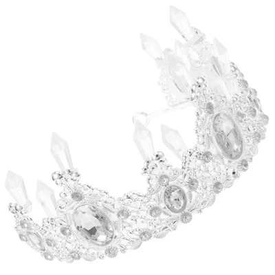  Cerchietto Sposa Matrimonio Coroncina Addio Al Nubilato Corona Strass Fascia Da - Immagine 1 di 4