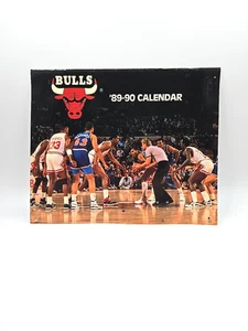 Vintage 1989-1990 Chicago Bulls Unmarked Complete Monthly Calendar - Picture 1 of 7