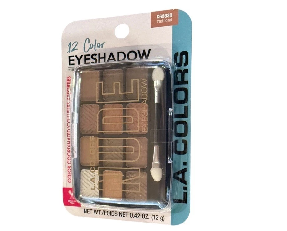 L.A. COLORS Eyeshadow Palette C68680 TRADITIONAL Nude 12 Color Silky Blend NEW - Image 1 of 1
