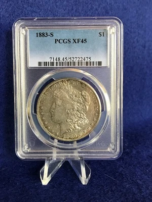 1883-S Morgan Silver Dollar $1 *PCGS XF45 Choice Extremely Fine* Nice Original - Image 1 of 4