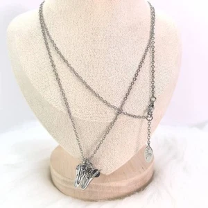 Vivienne Westwood Necklace Silver Plated & Black Tooth Orb Pendant Gift Box Set - Picture 1 of 4