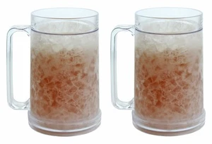 Freezer Mugs – Double Wall Gel Frosty Freezer Mugs, Cups – Drinking Glass – B... - Picture 1 of 9