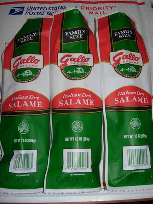 3 - PACKS GALLO ITALIAN SALAMI DRY SALAME "Family Size" 13 Oz Each Fast & Fresh - Image 1 of 4