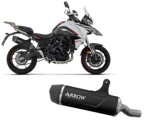 Terminale Arrow Indy Race EVO Allum Dark+Fond carb Benelli TRK 702/X 2023 2024 - Imagen 1 de 3