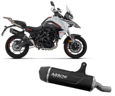 Terminale Arrow Indy Race EVO Allum Dark+Fond carb Benelli TRK 702/X 2023 2024 - Bild 1 von 3