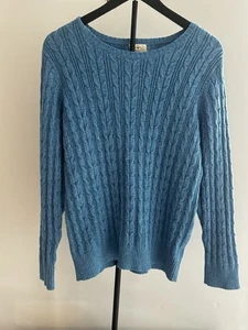 St. John’s Bay Pullover blau Zopfmuster weich klassisch kuschelig Gr. 2XL Petite - Bild 1 von 6