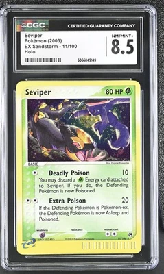 CGC 8.5 Seviper 2003 EX Sandstorm 11/100 Holo Pokemon Card - Image 1 of 2