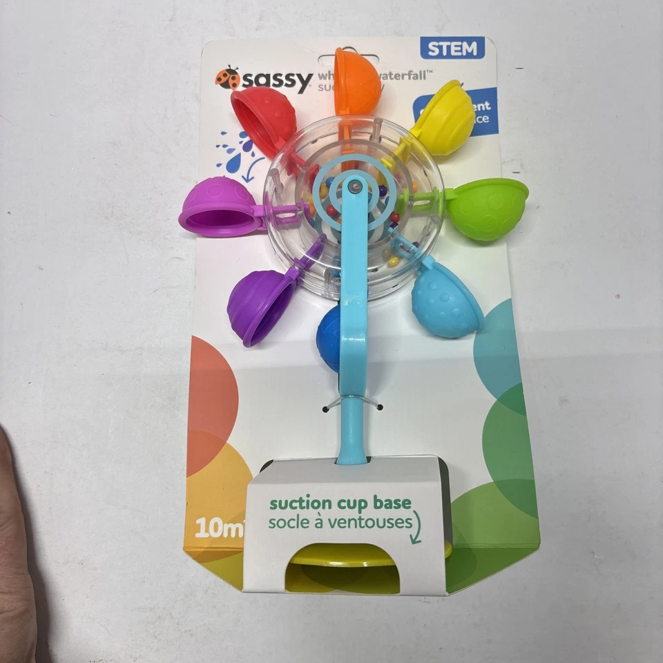Sassy Whirling Waterfall Suction Stem Toy for Bathtime Fun & Learning