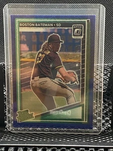 Boston Bateman 2025 Donruss Optic Rated Prospect Blue Velocity #118 - Padres - Picture 1 of 2