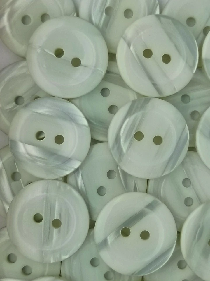SIZE 30L - 3/4", VARIEGATED BUTTON, SEAFOAM GREEN, 1 GROSS, SHINY FINISH - Image 1 of 1